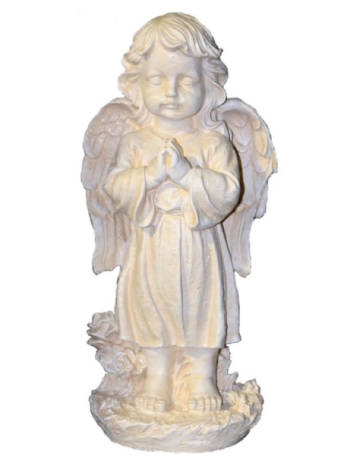 Praying angel yard statue
