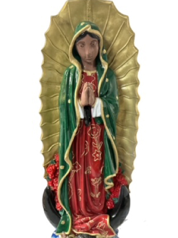 Our Lady of Guadalupe colorful statue