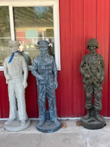 Examples of cement soldier statues