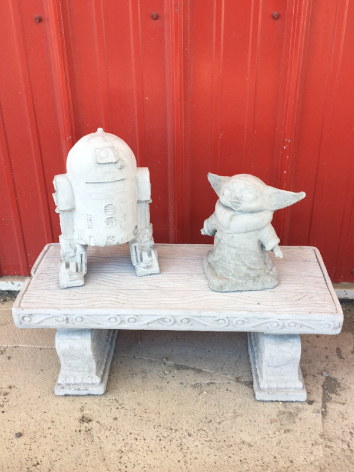 Cement Yoda and R2D2